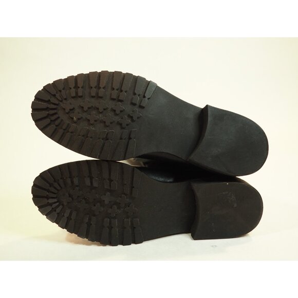 Donald Pliner Vive Black Leather Round Toe Knee High Motorcycle Boots, Size 6 US - Picture 11 of 12